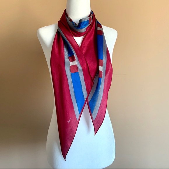 Vera vintage long silk scarf - Picture 1 of 5